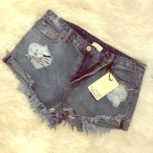 Jean shorts. Size LARGE.